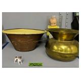 Redware Large Mixing Bowl, Brass Platoon, Goebel