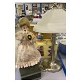 Wind Up Musical Animatronic Doll, Table Lamp,