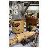 Decorative Water Bucket, Rolling Pins, Ice Cream