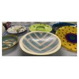 Glass Chargers, Ingrid Pottery Footed Platter, Glass Chargers, Ingrid Pottery Footed Platter,