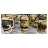 Large Lot Budweiser Beer Steins