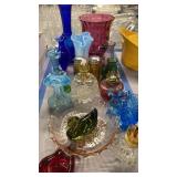 Art Glass, Oil Lamps, Moon And Star Salt Pepper Art Glass, Oil Lamps, Moon And Star Salt Pepper