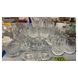 Crystal And Clear Glass Lot. Crystal Vases, Cut