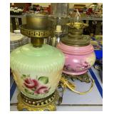 2 Antique Oil Lamp Bases 2 Antique Oil Lamp Bases