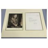 Autographed Curtis E Lemay Photo, With Letter To Autographed Curtis E Lemay Photo, With Letter To