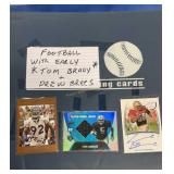 Blue Binder Football Cards With Early Tom Brady Blue Binder Football Cards With Early Tom Brady