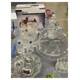 Crystal Decanter, Salad On Ice Bowl, Lead Crystal