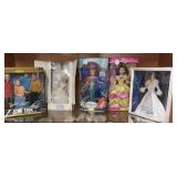 Shelf Lot Of Barbie Dolls. Holiday Visions, Shelf Lot Of Barbie Dolls. Holiday Visions,