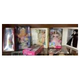 Shelf Lot Of Dolls. Barbie, Classic Collection,