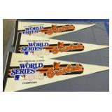 3 Felt Pennants American League World Series