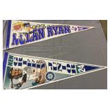 2 Felt Pennants Ken Griffey Jr, Nolan Ryan