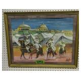 27x21" Middle Eastern Orientalist Oil Pastel 27x21" Middle Eastern Orientalist Oil Pastel
