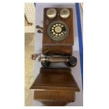 Wall Mount Oak Bell Telephone