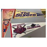 3 Felt Pennants. 1982 Philadelphia 76ers, Darren 3 Felt Pennants. 1982 Philadelphia 76ers, Darren