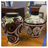 Pair Of Ukrainian Ceramic Vases. Tallest Is Just Pair Of Ukrainian Ceramic Vases. Tallest Is Just