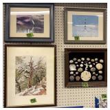 4 Framed Pictures. Photographs, Lighthouse Art,