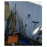 Hand Tools, Snow Shovels, Fence Posts Etc. Side