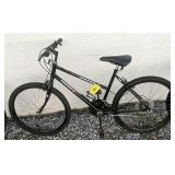 Black Huffy Backwater Bicycle. Side Yard Black Huffy Backwater Bicycle. Side Yard