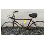 Vintage Brown College Sport Sr Bicycle. Side Yard