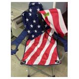 2 Patriotic Folding Camping Chairs