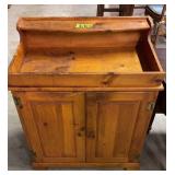 Antique Primitive Pine Dry Sink 30x17x37"