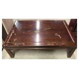 Cherry Oriental Coffee Table With Damage To The Cherry Oriental Coffee Table With Damage To The