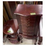 Cherry Jewelry Floor Chest 16x12x40", Cherry Side Cherry Jewelry Floor Chest 16x12x40", Cherry Side