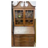 One Part Mahogany Drop Front Secretary With