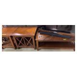 3 Piece Cherry Coffee Table, Side Tables. 3 Piece Cherry Coffee Table, Side Tables.