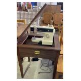 Singer Sewing Machine With Cabinet