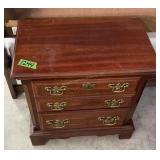 Cherry Two Drawer Nightstand 26x16x26"