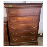 Cherry Tall Chest Of Drawers 38x19x50" Cherry Tall Chest Of Drawers 38x19x50"