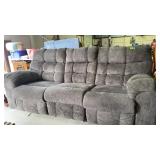 88" Dark Gray Upholstered Couch