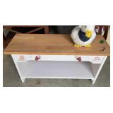 White Bench Seat 36x13x17", Aflac Stuffed Duck