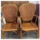 Pair Of Rattan 36" Armchairs