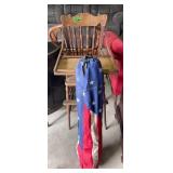 Oak Pressed Back High Chair, Folding Camping Seat