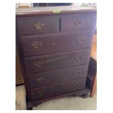 Mahogany Tall Chest Of Drawers 34x21x47"