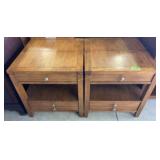Pair Of Oak Side Tables 22x24x24" Pair Of Oak Side Tables 22x24x24"