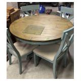 Farmhouse 48" Round Kitchen Table, Four 39"