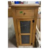 Modern Pine Punched Tin Pie Safe Cabinet