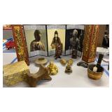 Asian Screen, Buddhas, Empty Decorative Box, Etc Asian Screen, Buddhas, Empty Decorative Box, Etc
