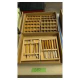 Wood carving tools small wooden storage drawers