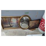 Mirror and framed prints