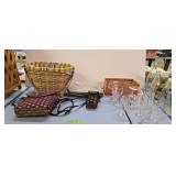 Longaberger basket pocketbooks Coke glasses