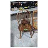 Hoop back chair and small stool