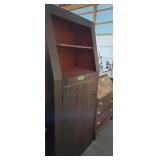 Primitive pine one door cupboard