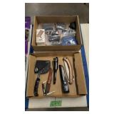 Hatchet knives gun grips etc