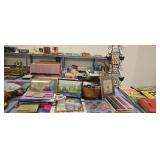 Picture frames notebooks sewing box metal stand