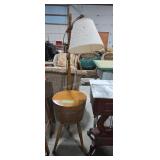 Sewing basket floor lamp