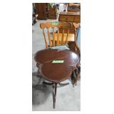 Mahogany end table and side chair